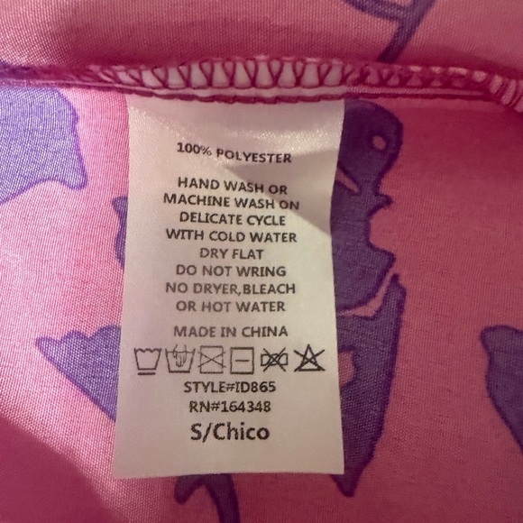 HUDSON GRAY Floral Short Sleeve Dress Pink & Navy Womens Size Small - Picture 6 of 8